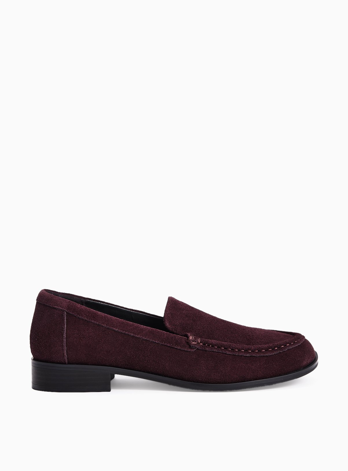 Dark Red Suede Swung Toe Loafers 8 - Image 2 thumbnail